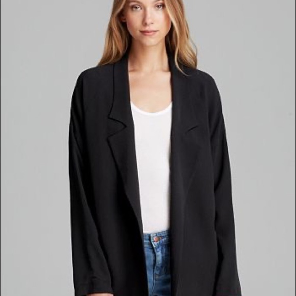 EILEEN FISHER FLEX TENCEL PONTE NOTCH COLLAR JACKET